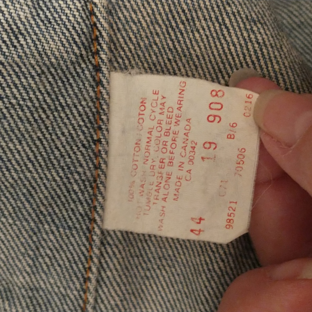 Vintage Levi's "Type III" 70506 0214 Red Tab Trucker Jacket - Picture 7 of 7